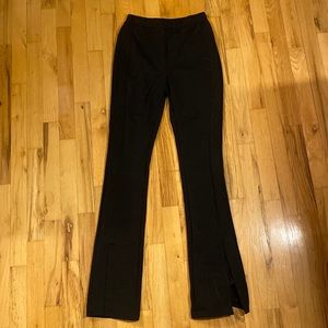 Black ankle slit work pants XS/S